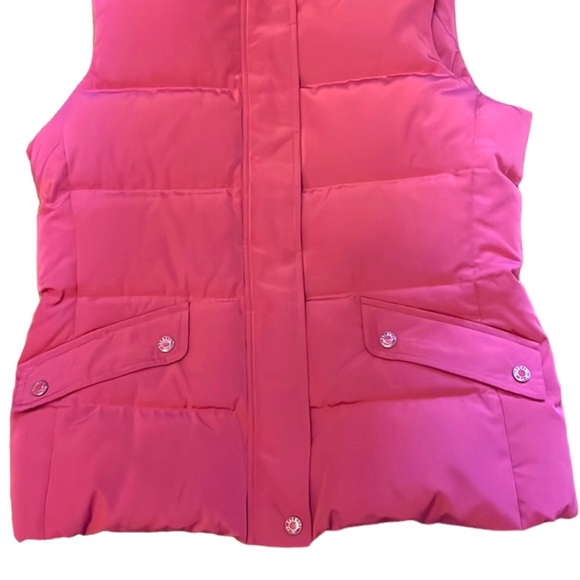 Talbots size XL berry pink full zip & snap Down insulated sleeveless puffer vest - Picture 8 of 16